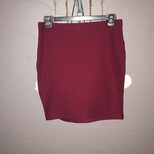 Body-Con Maroon Skirt